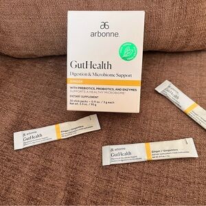 Arbonne GutHealth Ginger Prebiotics Probiotics Digestion Support Packets